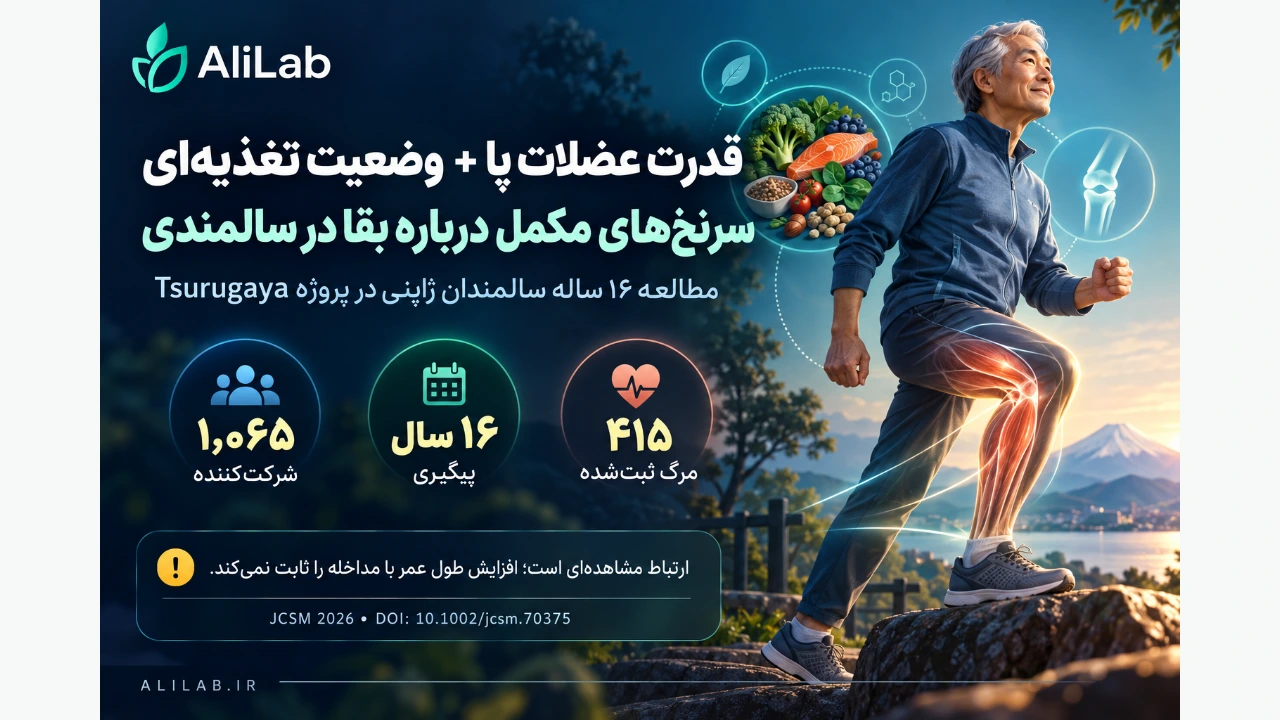 کاور AliLab درباره قدرت عضلات پا، وضعیت تغذیه‌ای و بقای سالمندان