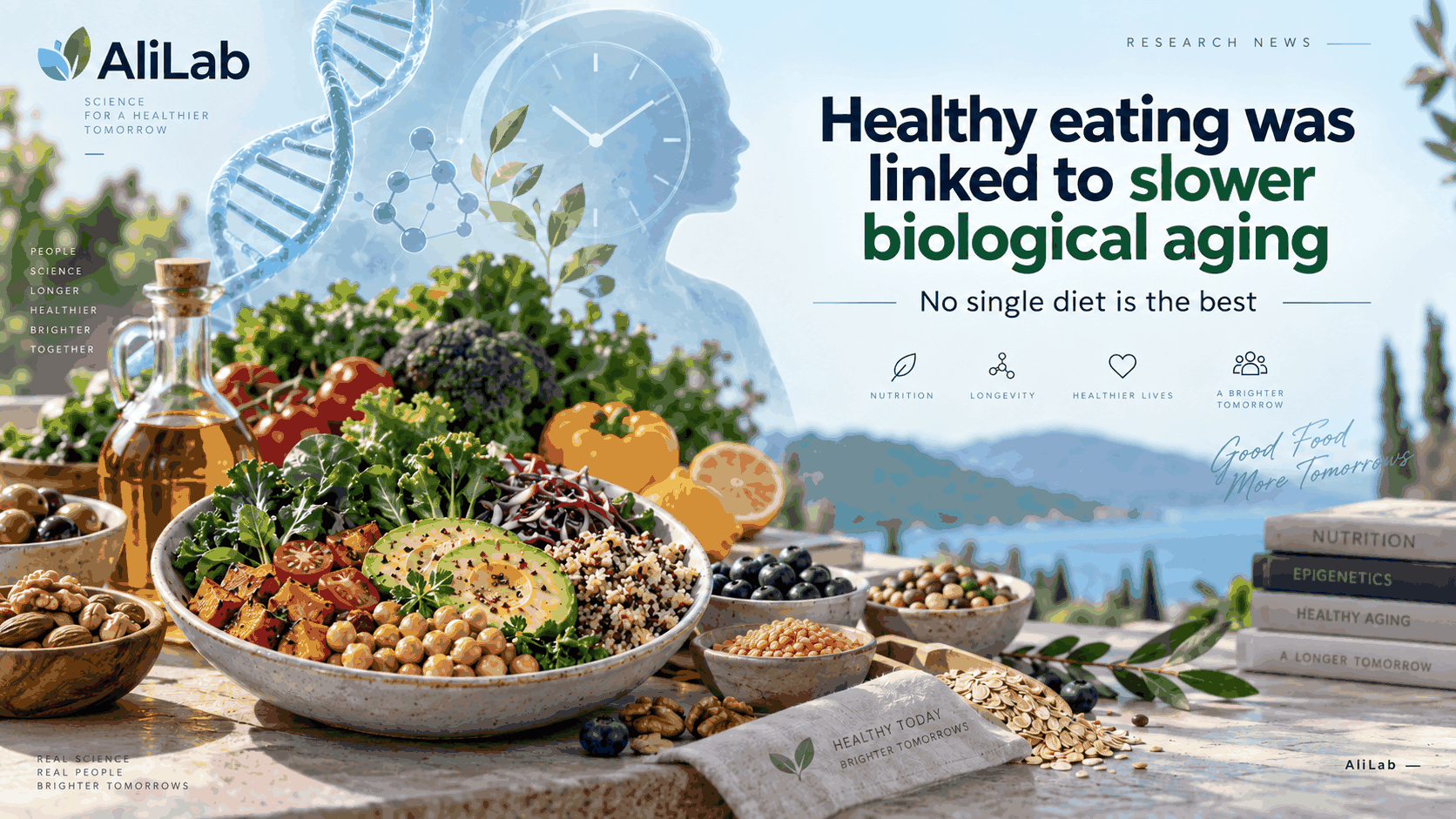 AliLab cover about healthy eating and slower biological aging